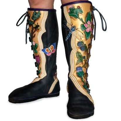 Knee High Boot (9, 10, or 11 button) | Stitchwalker Leather display picture 1
